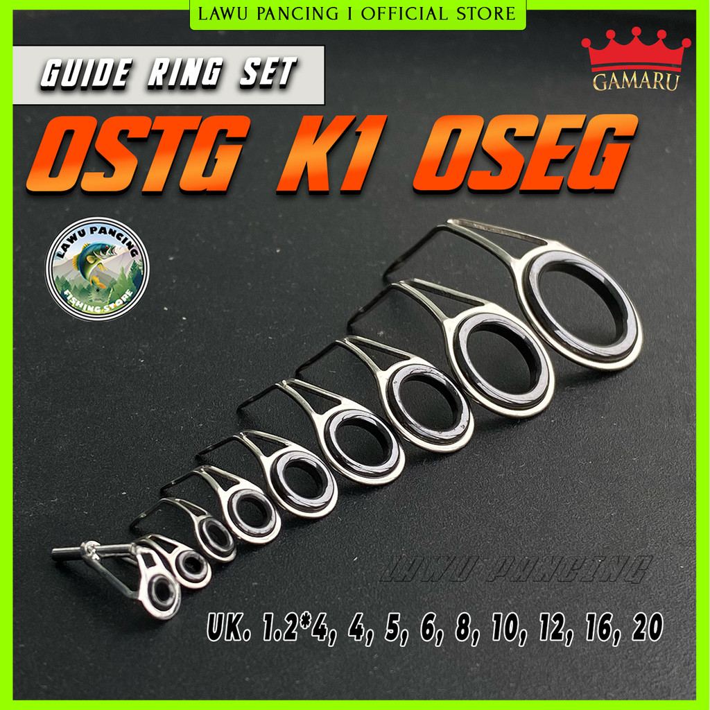RING GUIDE SET 1 KAKI  OSTSG K1 OSEG Stainless Steel Keramik halus untuk ring joran pancing