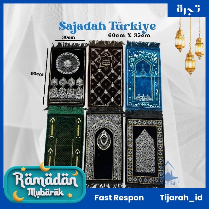 SAJADAH KECIL/SUJUD/MUKA (Panjang)60cm X (Lebar)35cm