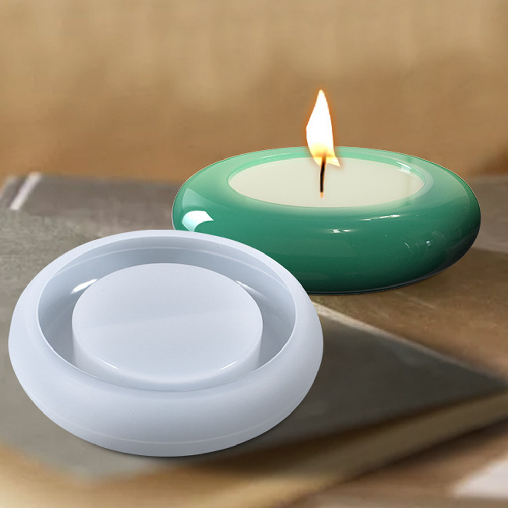 

Round Concrete Candle Vessel Mold Silicone Storage Box Epoxy Resin Mold DIY Candlestick Craft Making Cement Clay Mould Supplies