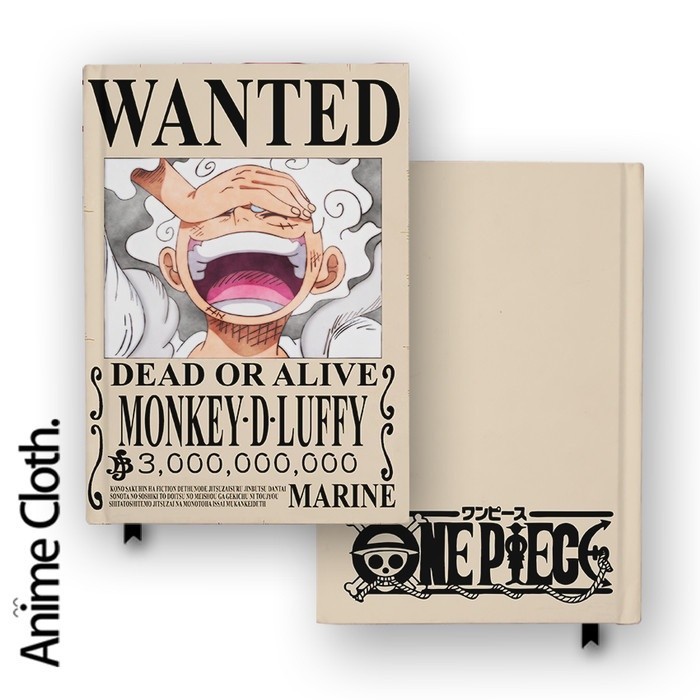 

Notebook Buku Luffy Yonkou Wanted Poster One Piece Anime Custom DIary Jurnal Agenda