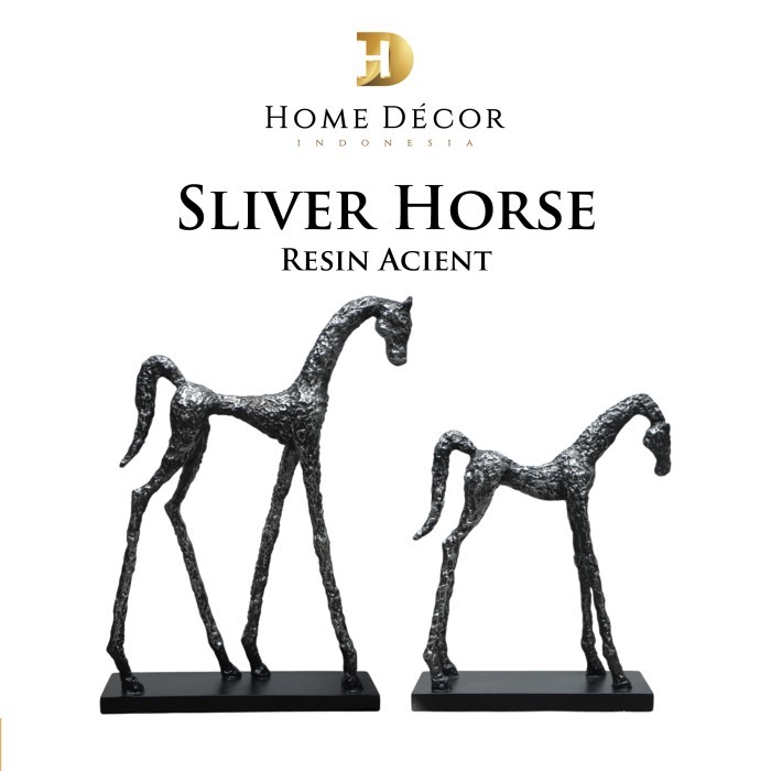 Decoration Patung Kuda - Pajangan Patung Kuda Penambah Hiasan Dekorasi Meja Pajangan berbentuk Patun