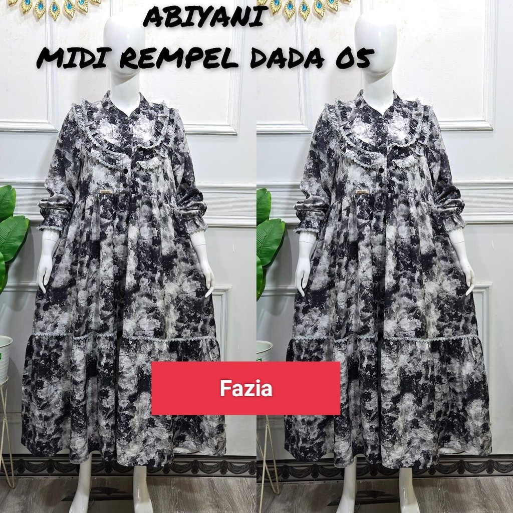 MIDI dress Abiyan katun bordir renda