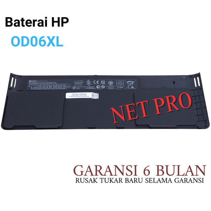Baterai Batre OD06XL For HP EliteBook Revolve 810 G1 810 G2 840 G3 Tablet PC -NP