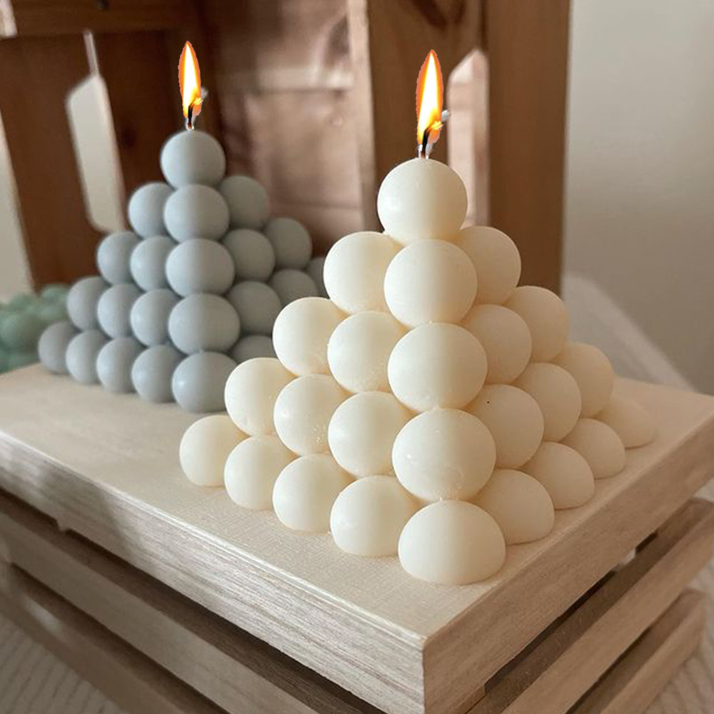 

Non-stick Bubble Cube Candles Silicone Mold 3D Cube Pyramid Aromatherapy Candle Resin Mould Gypsum Craft Making Molds Home Decor