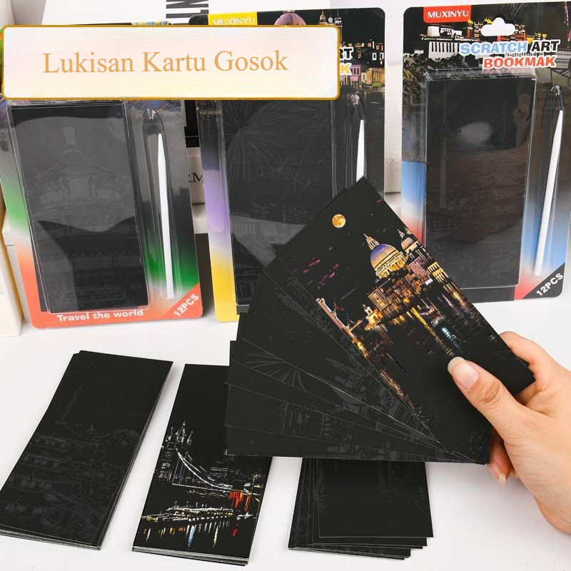 

Lukisan Gores Pemandangan Malam Kota Yang Penuh Warna Lukisan Gores Buatan Tangan Lukisan Gores Buatan Tangan DIY Lukisan Buatan Tangan Kreatif