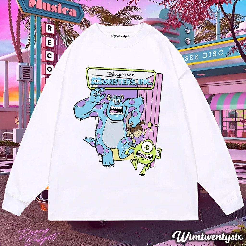 WIMTWENTYSIX “monsters inc disney pixar” Oversize Longsleeve | Longsleeve T-shirt | Kaos vintage | K