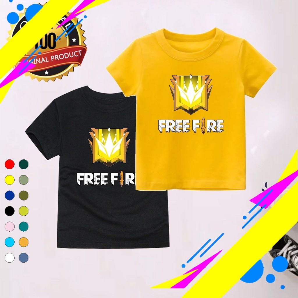 RMP - Kaos Anak FF Motif Grand Master Baju Anak Free Fire Laki Laki Dan Perempuan Fashion Kids 03