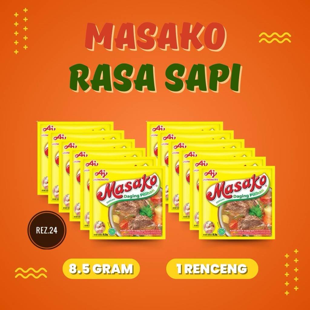 

Masako Renceng Isi 12pc Sachet Rasa Ayam dan Sapi Masako Kaldu Ayam Spesial