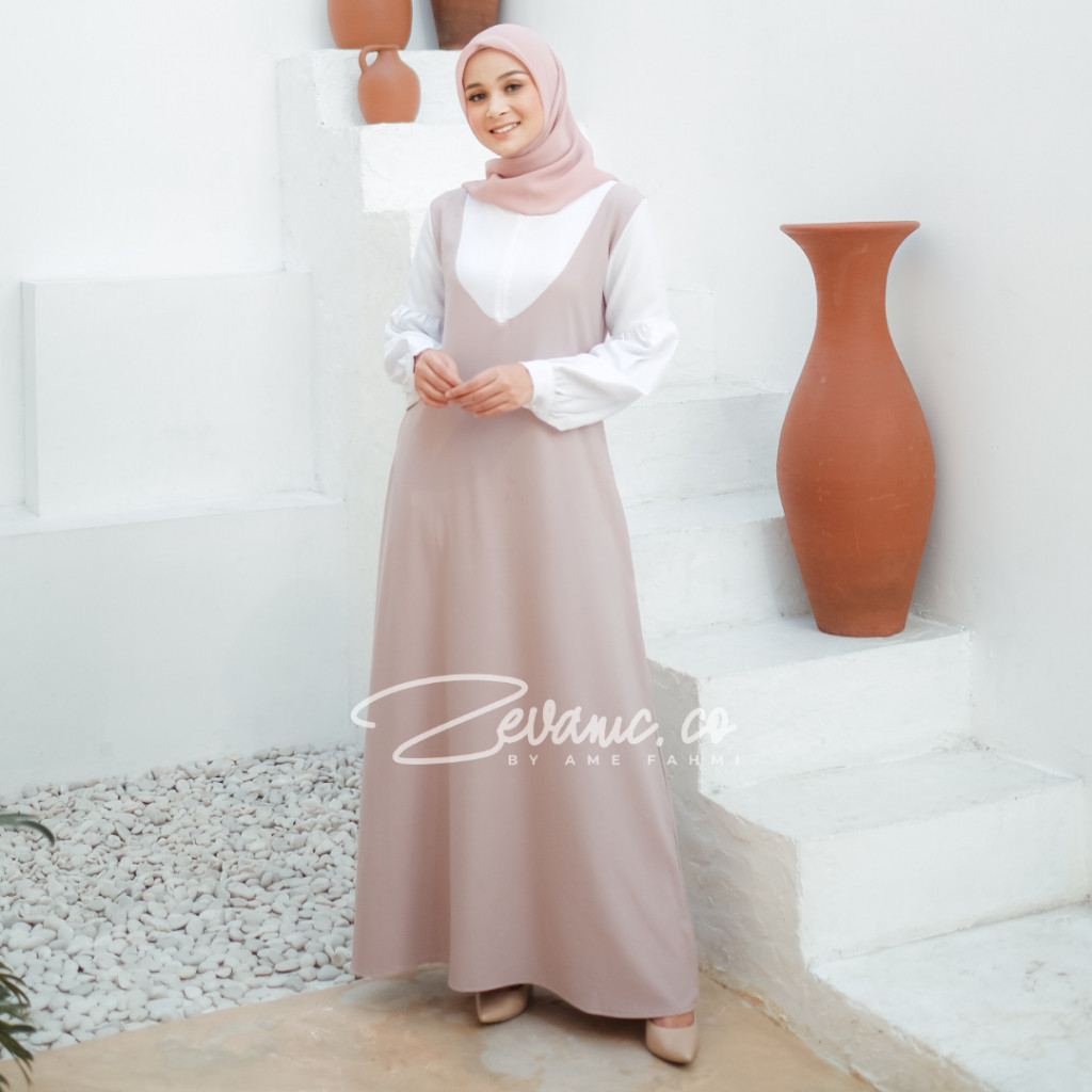 Dress Lebaran Kondangan Polos Korean Style Syamil Maxy