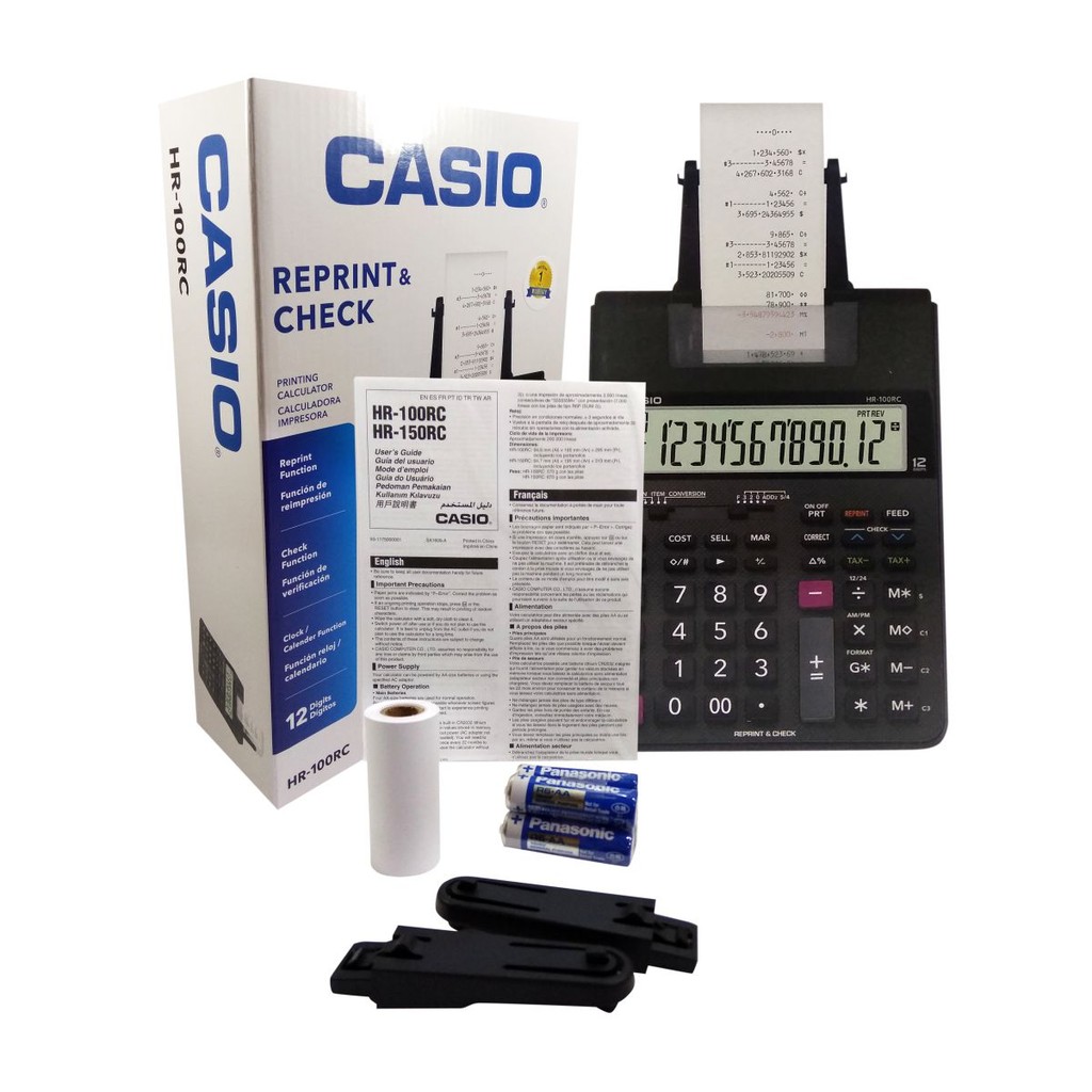 

Kalkulator Printing Calculator Casio HR-100RC 100 RC Kalkulator Printing