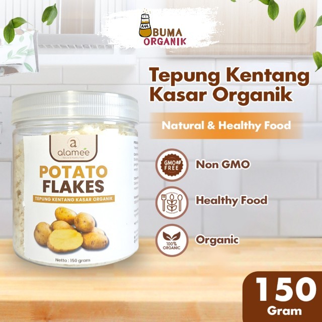 

ALAMEE Potato Flakes Tepung Kentang Kasar Flake Mashed Organik Seripih 150gr BUMA