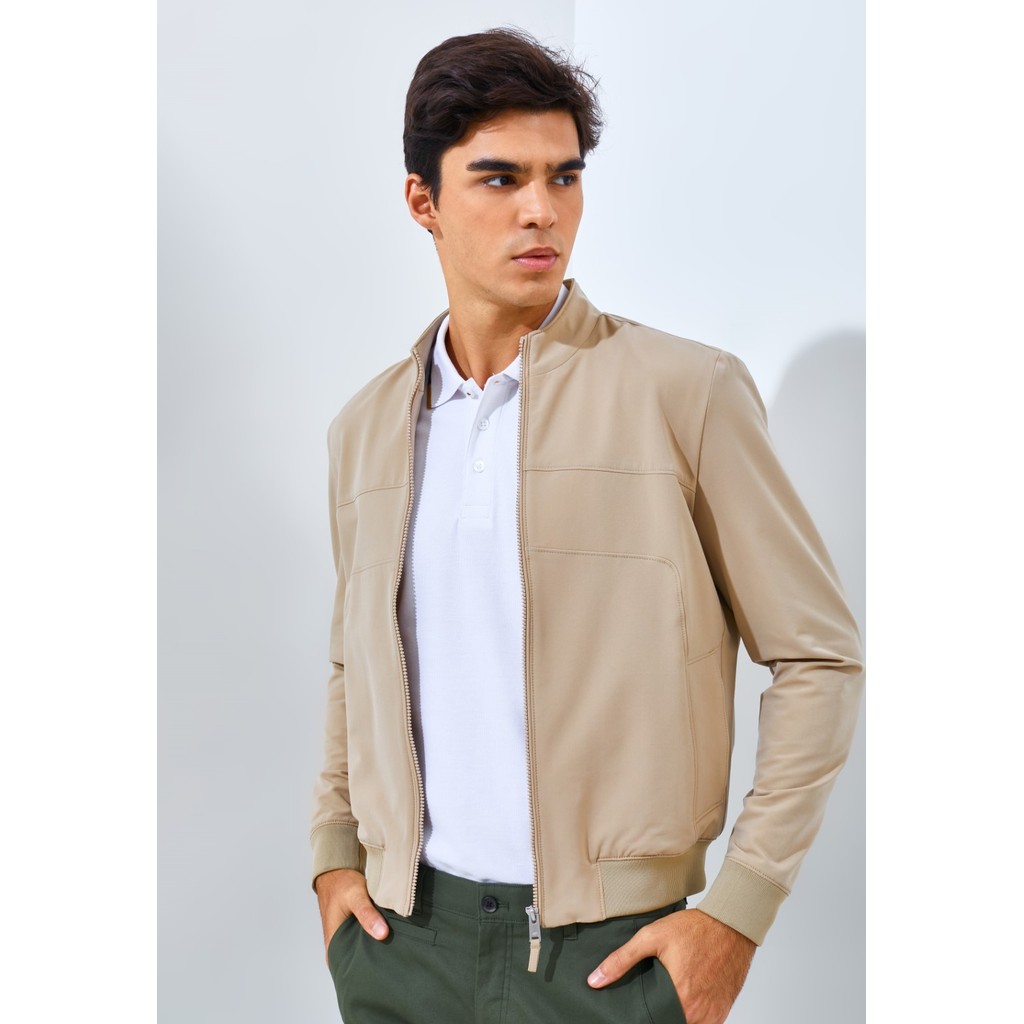 Jack Nicklaus Spartan Jacket Pria Slim Fit Khaki