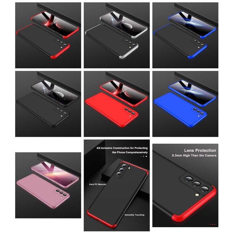 Case Samsung s21 GKK protection slim matte case - Black red