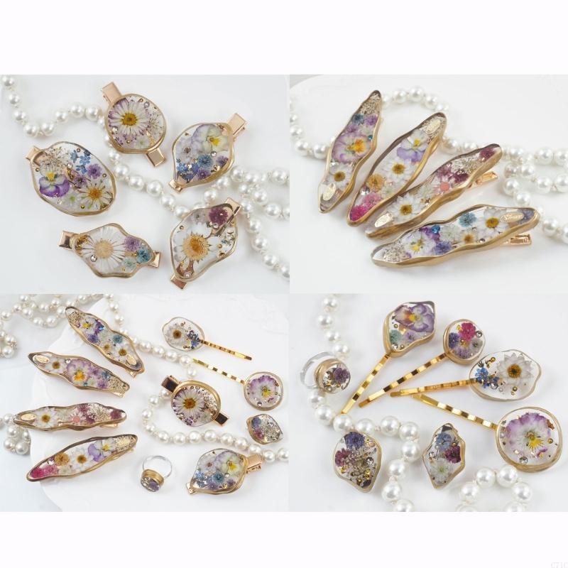 

DIY Epoxy Resin Hair Clip Hairpin Silicone Mold Handmade Crystal Resin Casting Molds Jewelry Making Resin Casting Moulds