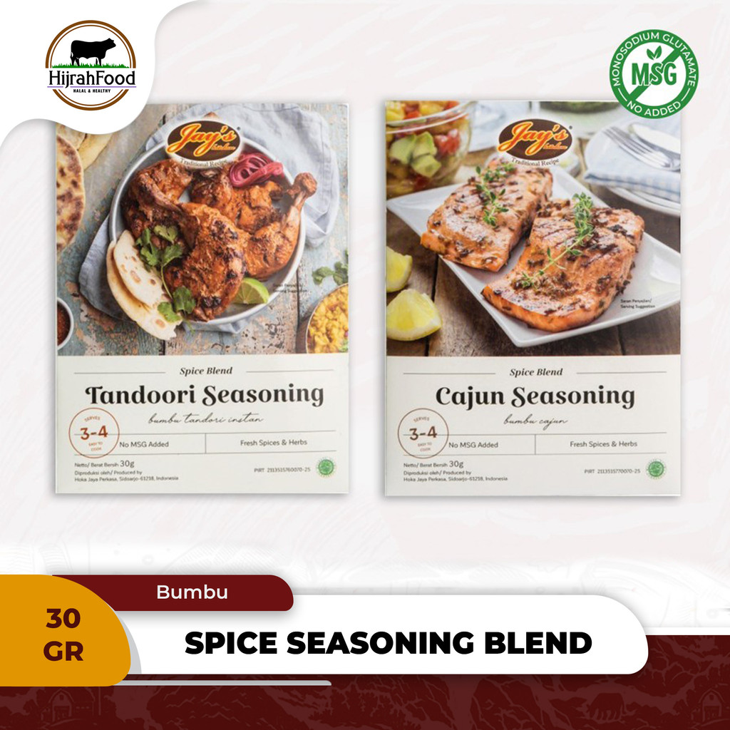 

Jay's Kitchen Rempah | Spice Seasoning Blend Tandoori / Cajun 30 gr