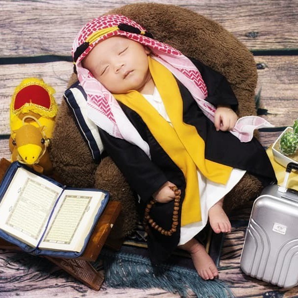 "HST.H" - BEST SELLER jubah bayi bisht bihst raja arab salman foto studio bayi gamis koko