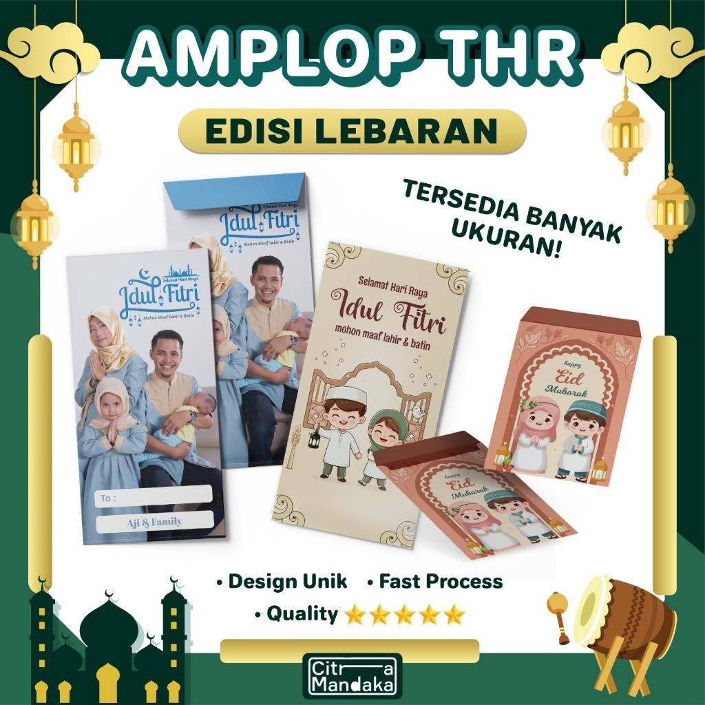 

UP - Amplop Idul Fitri Unik 2025 Custom Angpao Lebaran THR Lucu Free Design