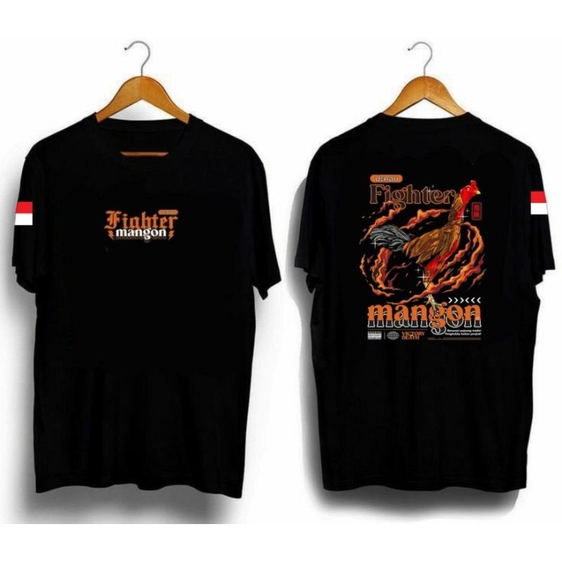 KAOS FIGHTER MANGON AYAM || KAOS AYAM || TSHIRT VIRAL