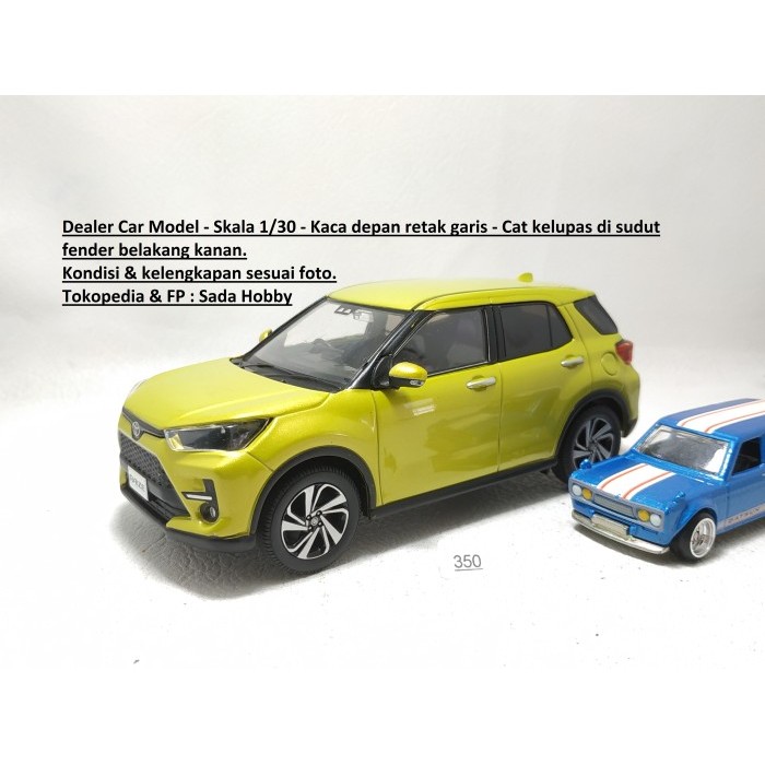 Diecast Model 1/30 Ex Dealer Car Miniatur Toyota Raize Hijau Unit Only