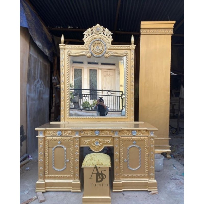 Meja rias ukir kayu jati meja rias gong meja rias ukir jepara