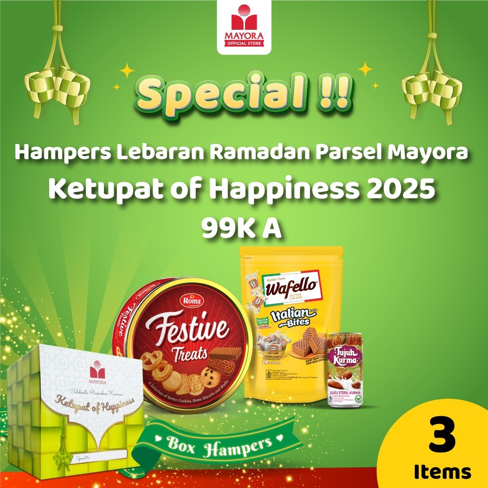 

Hampers Lebaran Ramadan Parsel Mayora Ketupat of Happiness 2025 - 99K A'