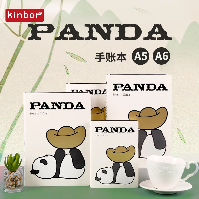 

Kinbor A5 A6 Size Panda Journal Notebook Monthly Weekly Planner Daily Agenda Time Management to Increase Productivity Writing