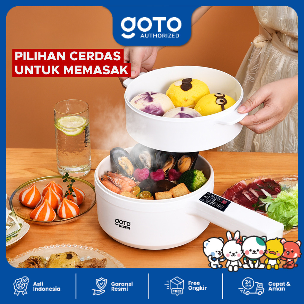 Goto Hideki Panci Listrik 1.8L Fry Pan Elektrik Penggorengan Serbaguna