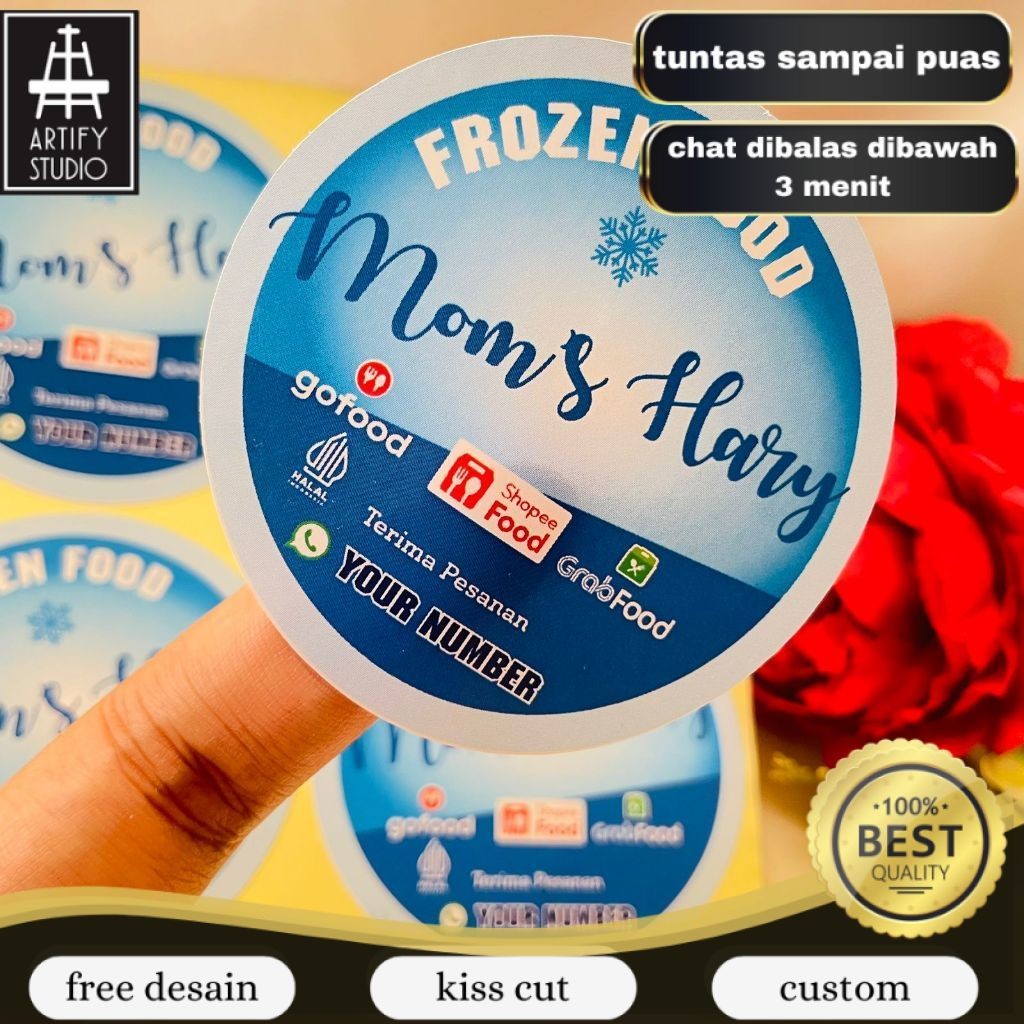 

Artify 2-4 Cetak Label Frozen Food Stiker Chromo Makanan Beku Logo Sticker Free Desain Uk.Kecil