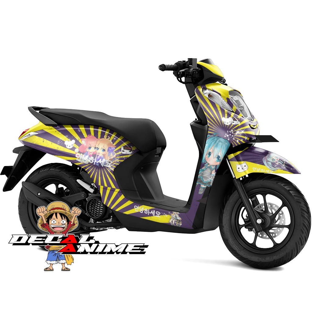 Decal Stiker Genio Full Body Sticker Genio Full Skotlet Variasi Anime - Chibi
