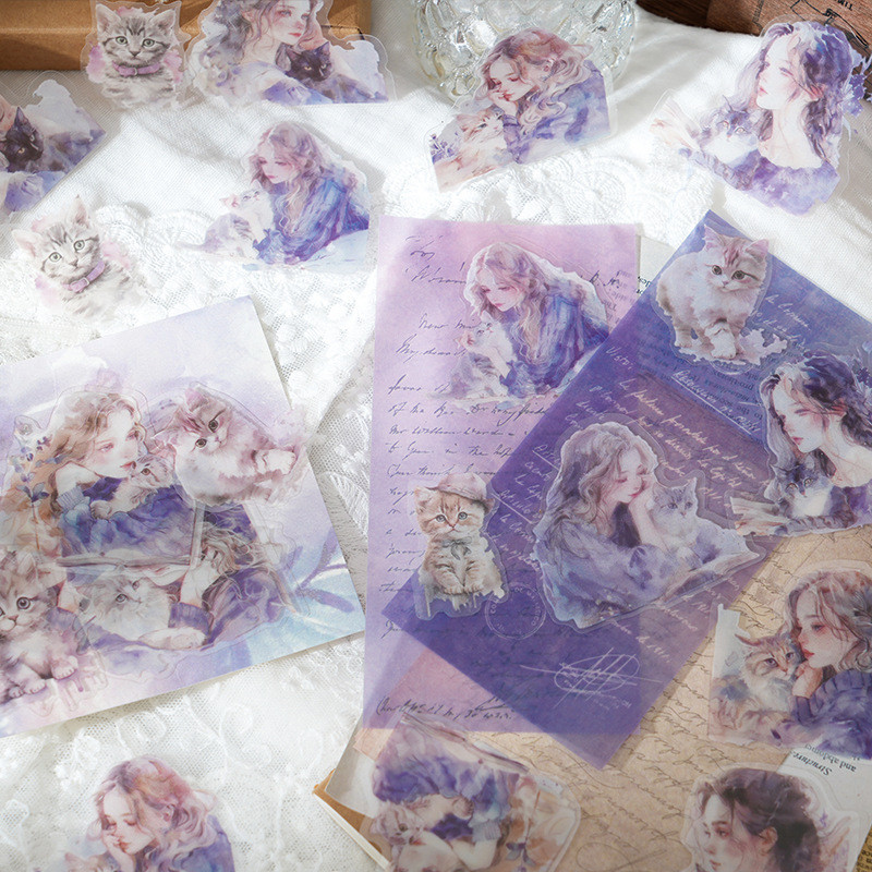 

30pcs/1lot Kawaii Stationery Stickers Cat Girl Diary Decorative Mobile Stickers Scrapbooking DIY Craft Stickers