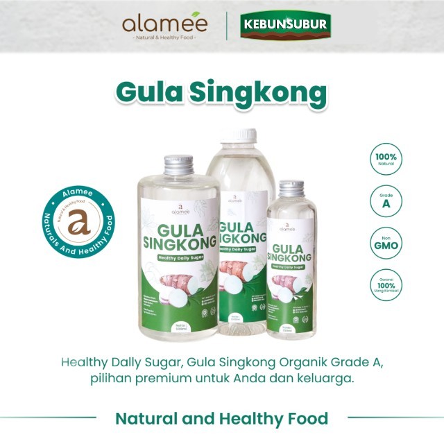

ALAMEE Gula Singkong Organik Cair Rendah Kalori Sweetener Fructose Gluten Free Kebunsubur