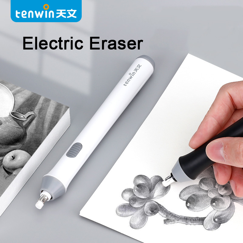 

tenwin Electric Rubber Eraser Sketch Eraser Adjustable School Stationery Supplies Art Drawing Automatic Learning Stationery Gift