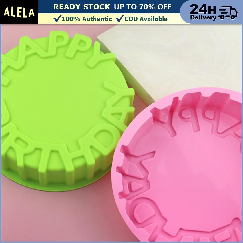 Cetakan Happy Birthday Cetakan Silikon Kue Ulang Tahun Loyang Puding 20cm