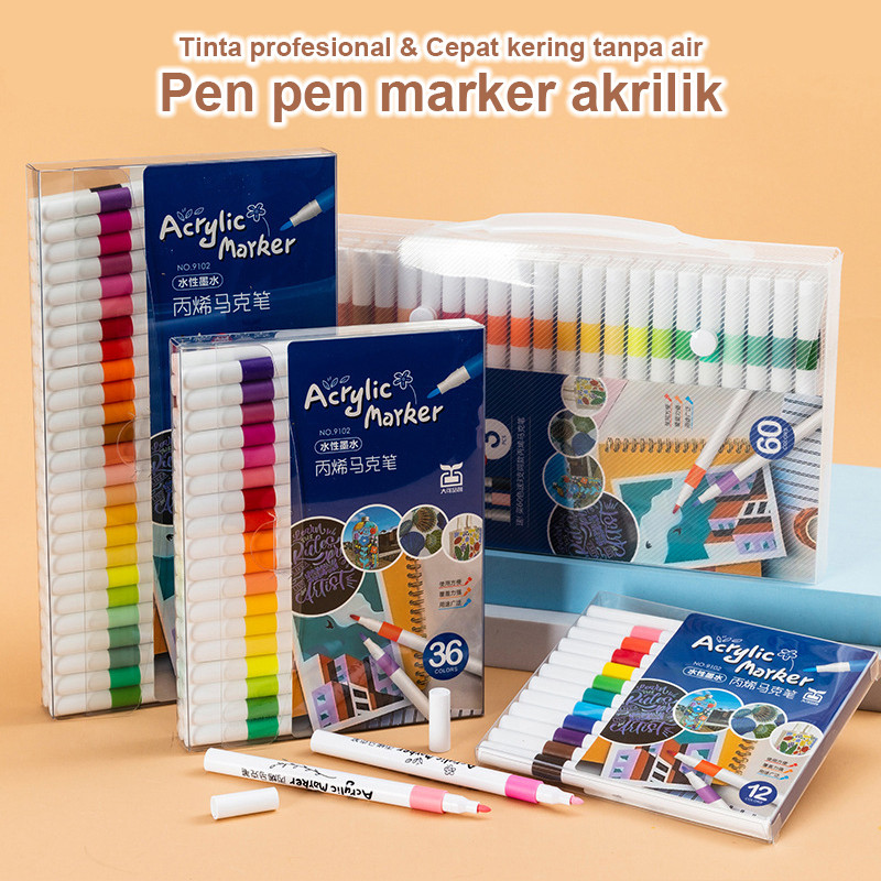 

Pen Akrilik Marker Warna Cepat Kering Tahan Air /Menggambar Kreativitas Seni Edukasi Anak /Grasp Acrylic Markers / Pulpen Warna Tahan Air Dan Tahan Lama