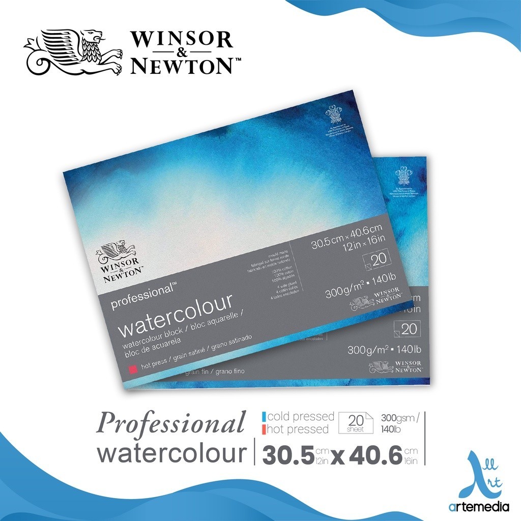 

Winsor & Newton Professional 30x40cm Watercolor Paper Kertas Cat Air