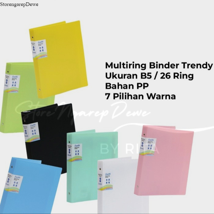 

Bantex B5 Trendy Multi Ring Binder 20 Hole 3126