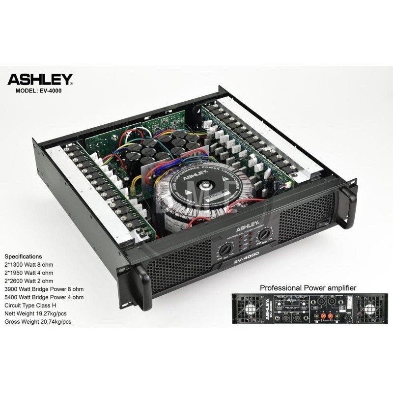 Power Ampli Class H Ashley Ev4000 Ev 4000 Original Ashley TERLARIS 2024