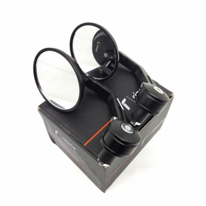 ORIGINAL Spion Jalu Bulat Rizoma-Bar End Mirror Bulat Rizoma Universal - Kaca Bening