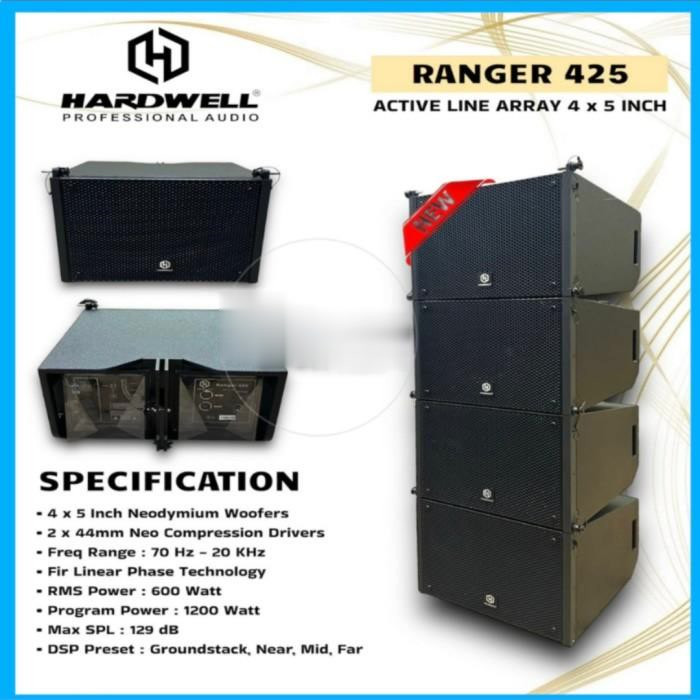 Speaker Line Array Aktif Hardwell Ranger 4 X 5" Ranger 425 Original