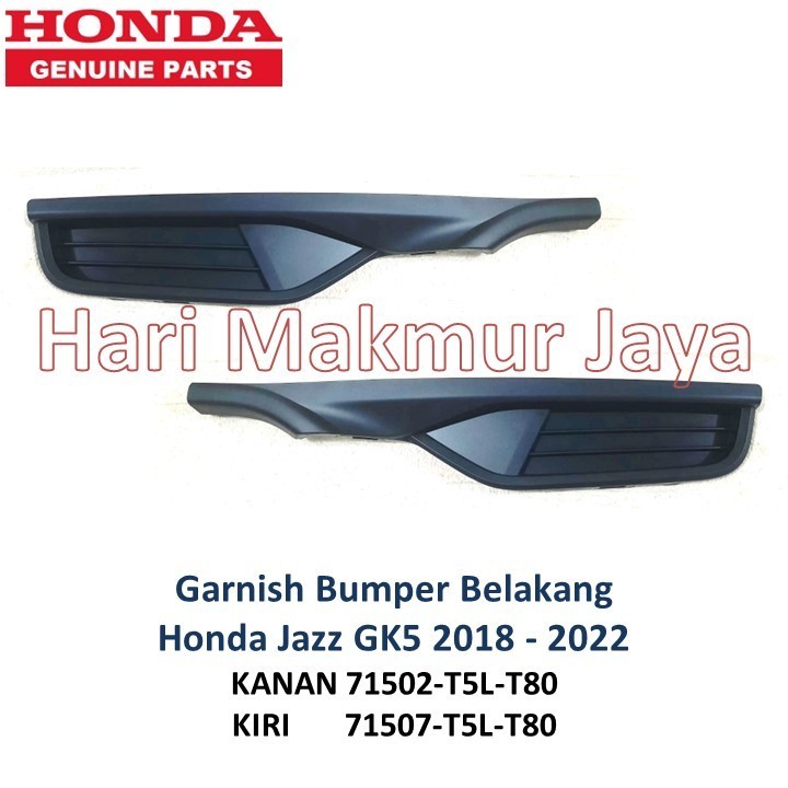 Cover garnish Bumper diffuser Belakang bawah samping Honda Jazz GK5 2018 2019 2020 2021 2022 2023 ga