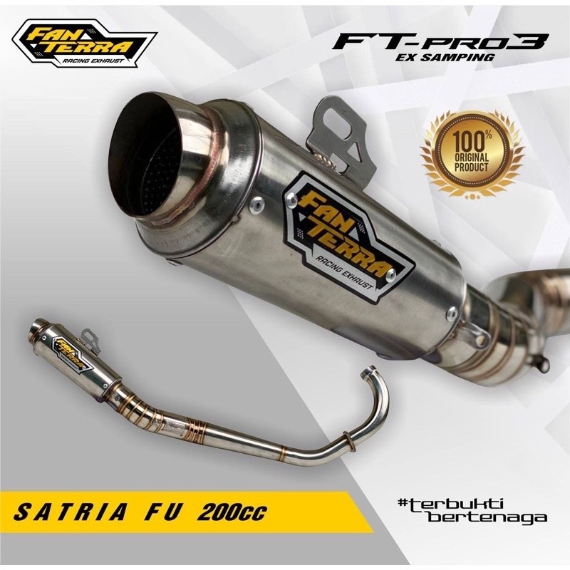 Knalpot FU 200 CC & FU BEBASAN • Type FT-PRO 3 • Ex-Samping