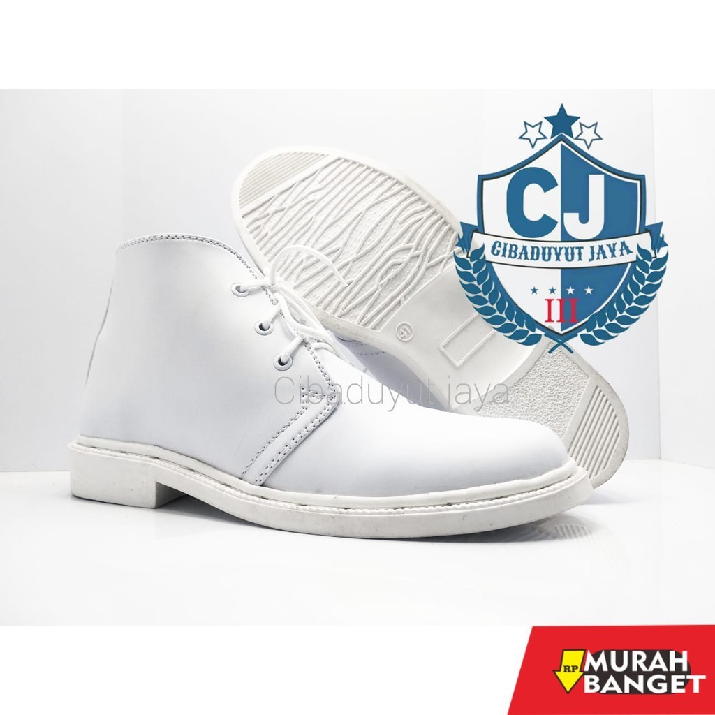 Sepatu pdh- SEPATU PDH PUTIH PASKIBRA PUTIH TERLARIS