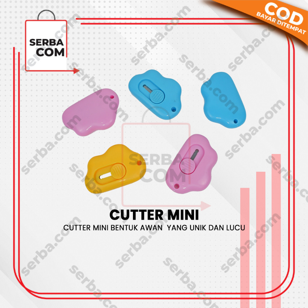 

Cutter Mini Lucu Bentuk Awan / Pisau Kartun Alat Bantu Potong Kertas Alat Tulis Kantor / Pisau Cutter Mini Model Awan Cutter Portable