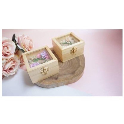 KOTAK CINCIN KAYU persegi RUSTIC BAHAN MAHAR SESERAHAN RUSTIC - KOTAK CINCIN Kayu bahan RUSTIC swala