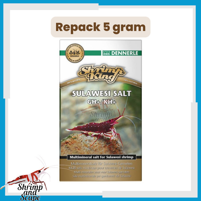Mineral Sulawesi Salt Dennerle Shrimp King 5 Gram Garam Udang Sule