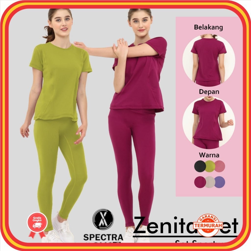 Set Olahraga Murah Bahan Premium Kekinian / Setelan senam M-XXL ZENITA SET baju senam murah setelan 