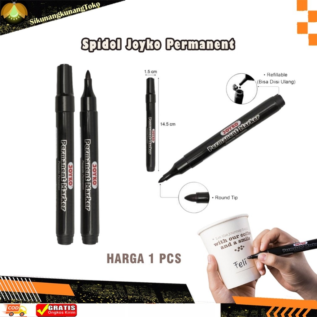 

(SKN) Spidol Joyko Sepidol Permanent / Permanent Marker PM-34