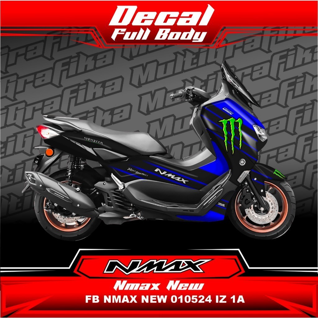 Stiker Sticker Decal Motor YAMAHA NMAX NEW Full Body Biru 010524 IZ