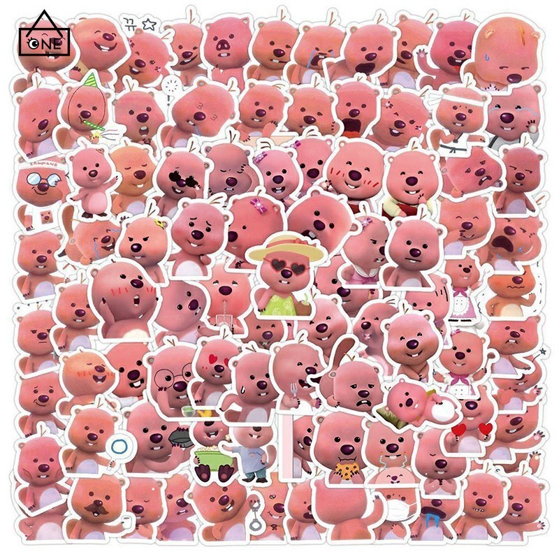 

COD❤️Stiker Berang-berang Kecil Gila Stiker Ekspresi Lucu Stiker Dekoratif Notebook