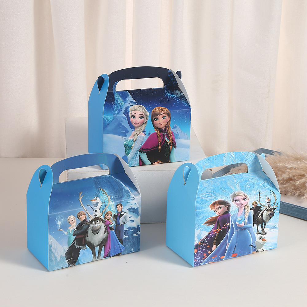 

BOX KUE GABLE BOX DUS KUE KOTAK HAMPER SNACK ROTI PESTA ULANG TAHUN ANAK MOTIF FROZEN ANNA ELSA